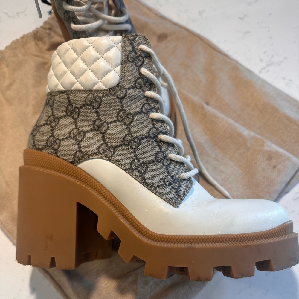 Gucci Marmont ankle leather boots. Sold out everywhere.